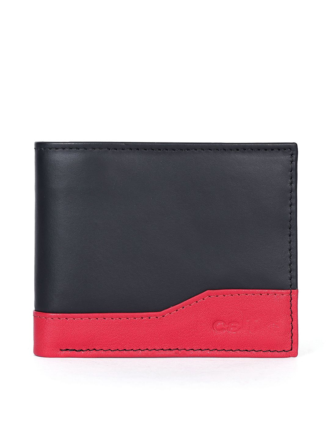 Celtic Men Black Colourblocked Leather TwoFold Wallet