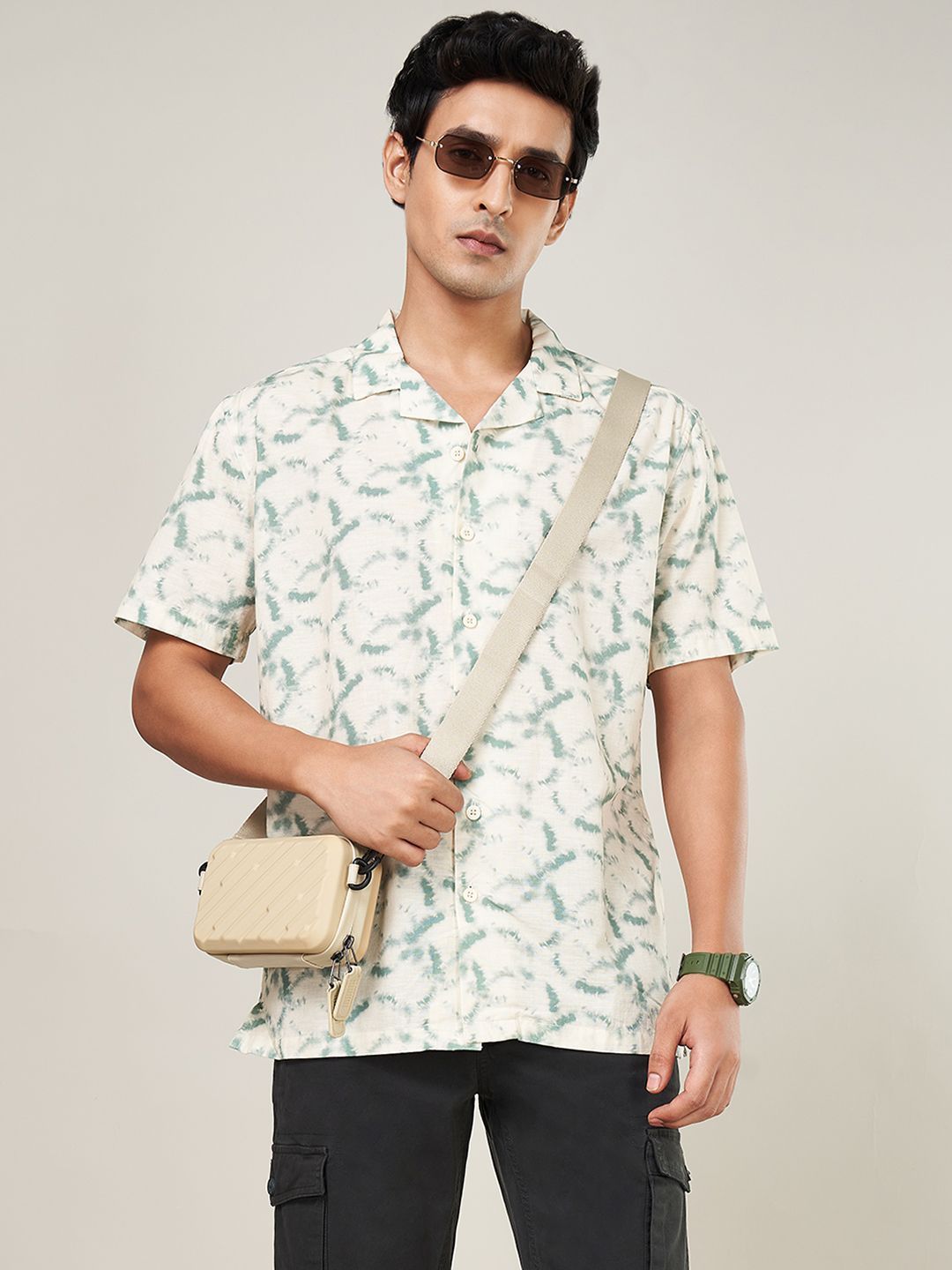 Urban Ranger by pantaloons Men Floral Opaque Casual Shirt