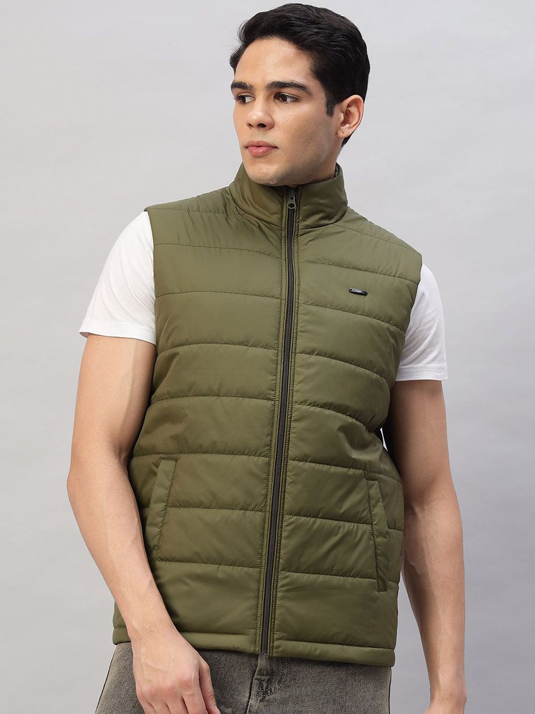 AR-FIT Men Polyester Lightweight Crop Puffer Jacket