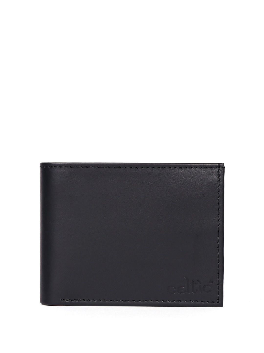 Celtic Men Blue Floral SelfDesign Leather TwoFold Wallet