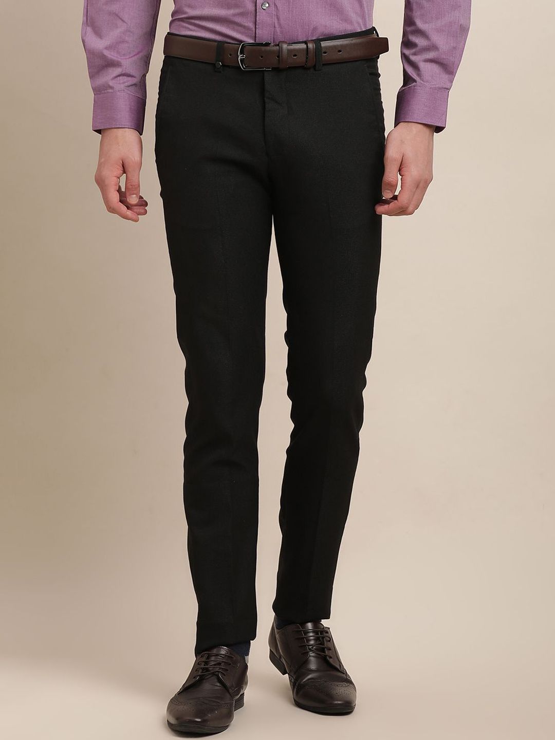Turtle Men Tailored Skinny Fit Formal Trousers