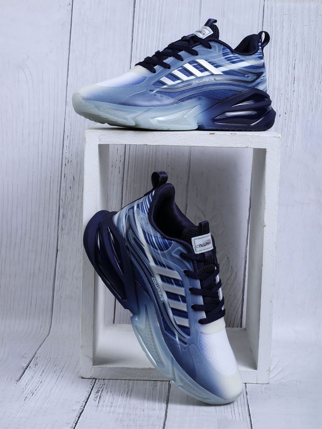 Columbus Men Mesh Lace-Ups Running Non-Marking Shoes