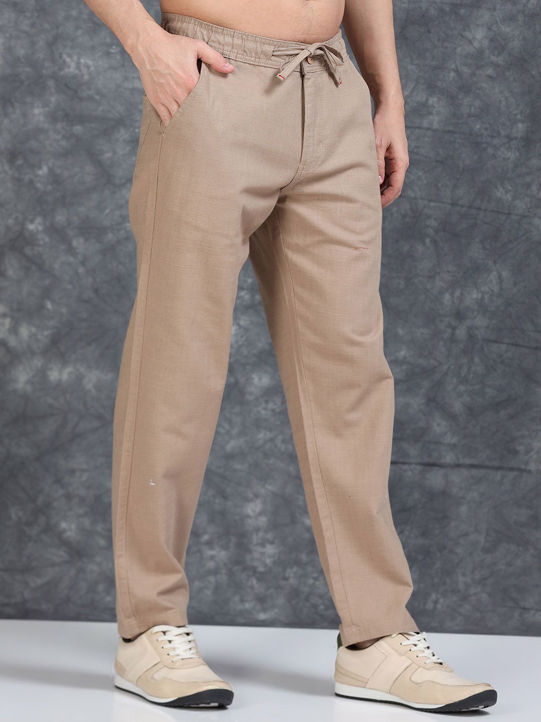 Buy The Roadster Lifestyle Co Loose Fit Mid-Rise Linen Regular