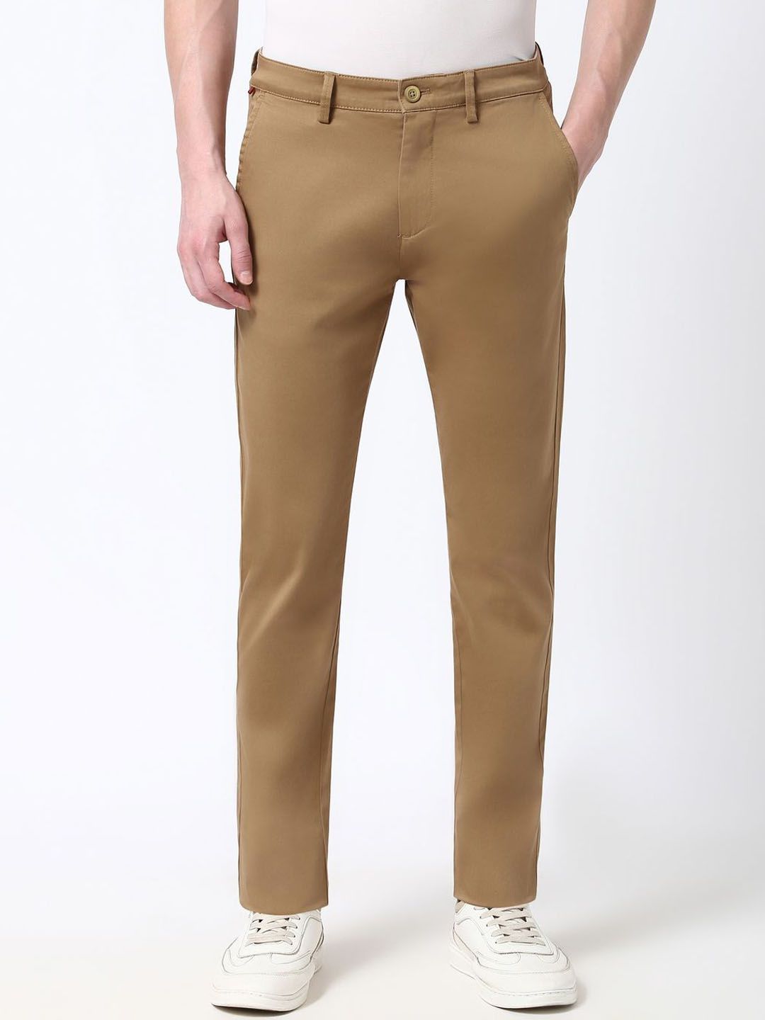 Peter England Casuals Men Cotton Slim Fit Trousers