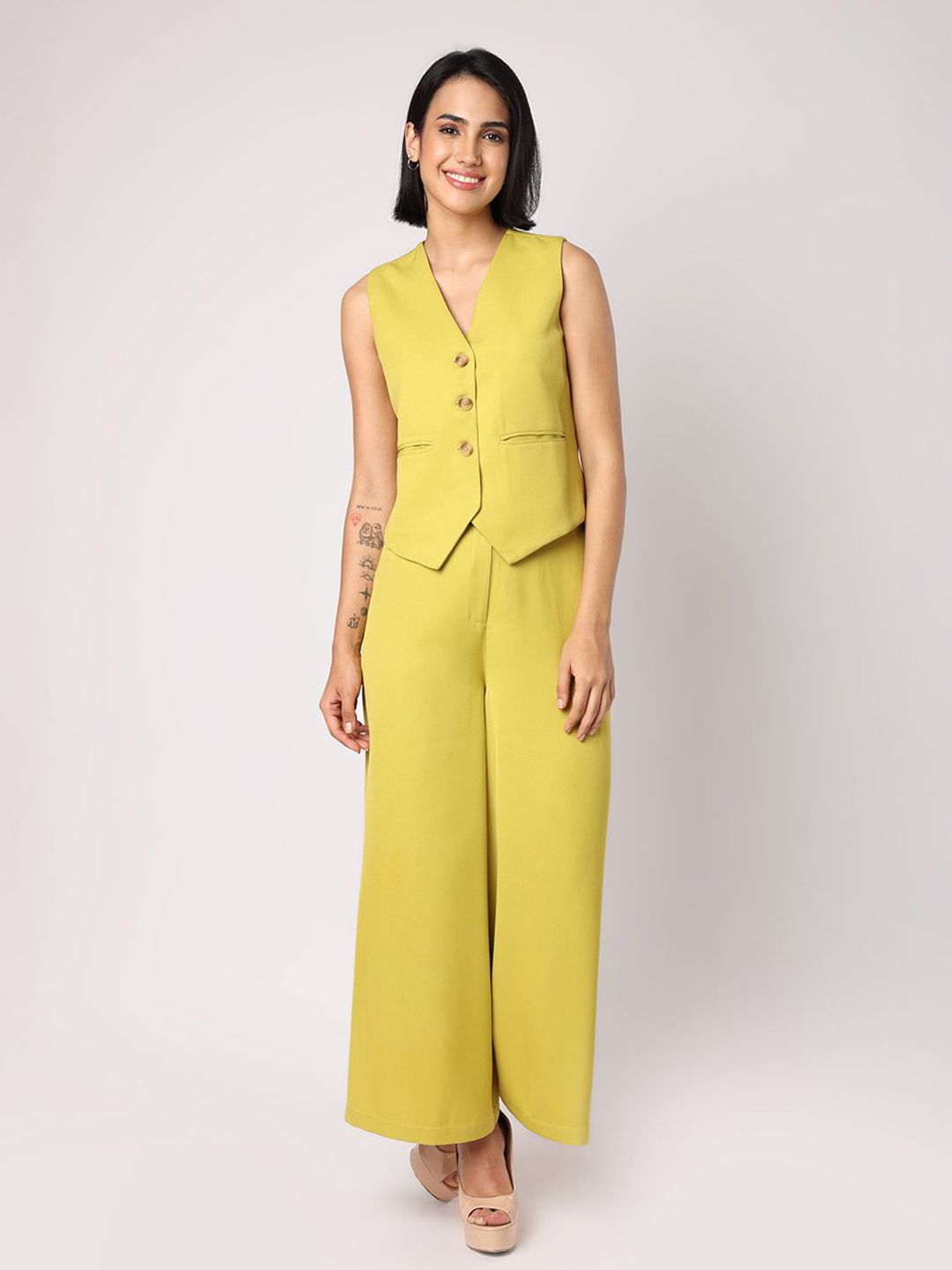 BLANC9 V-Neck Waistcoat & Trouser Co-Ords