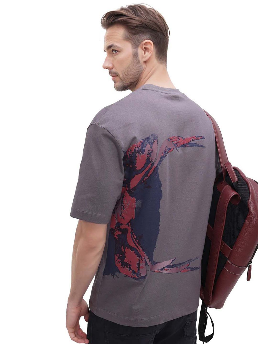 RARE RABBIT Men Graphic Printed Round Neck Cotton Oversized T-shirt deal from myntra RARE RABBIT Men Graphic Printed Round Neck Cotton Oversized T-shirt deal from myntra