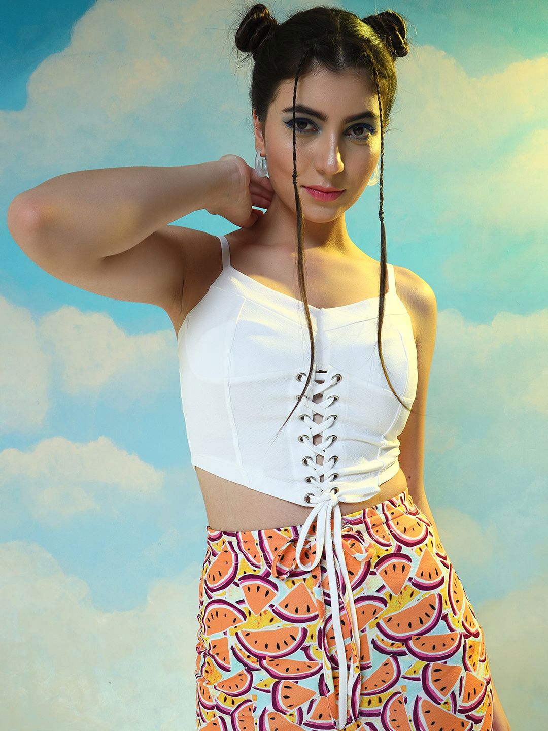 BAESD Women Waist Tie-Ups Crop Top