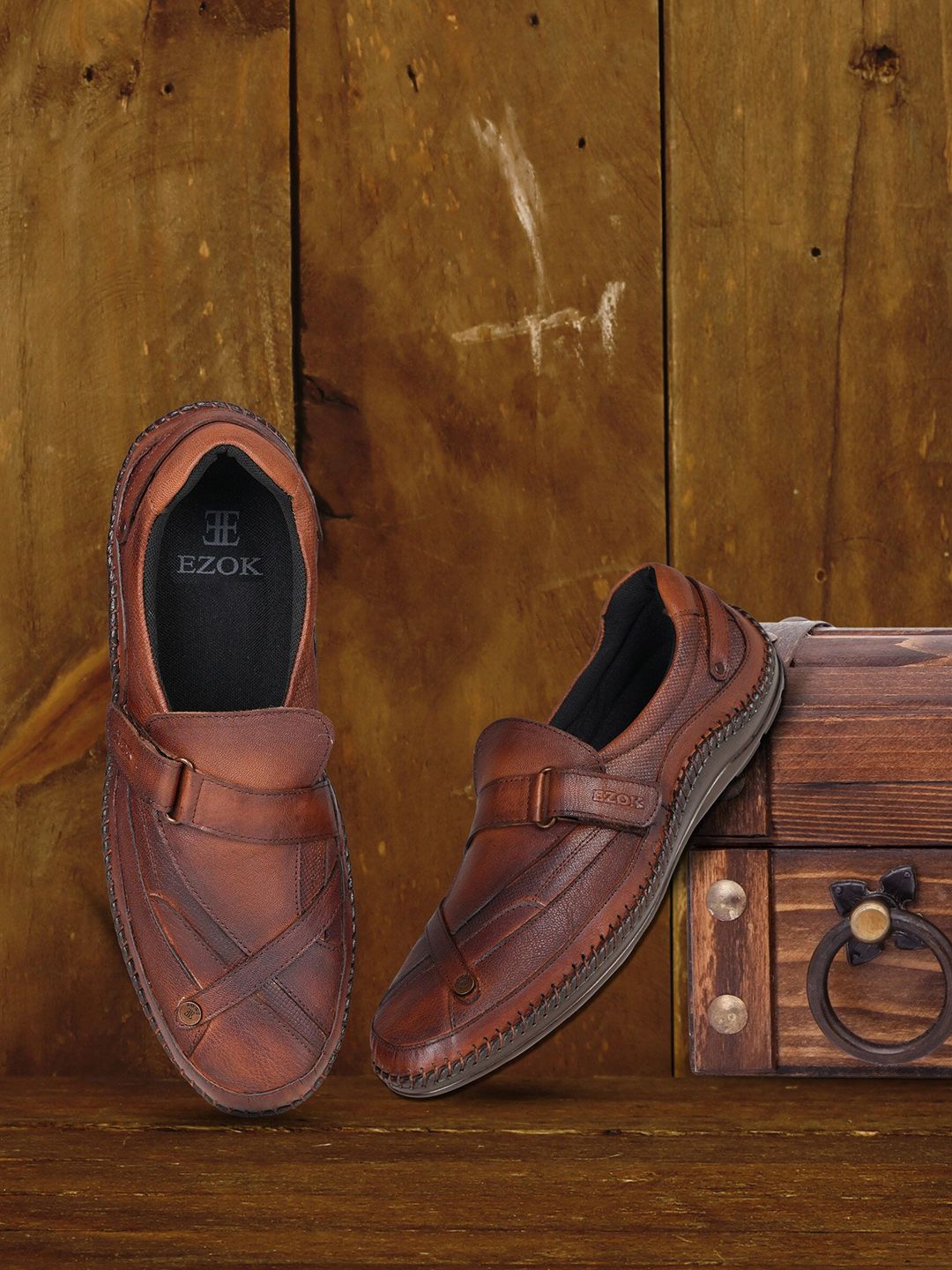 EZOK Men Leather Sneakers