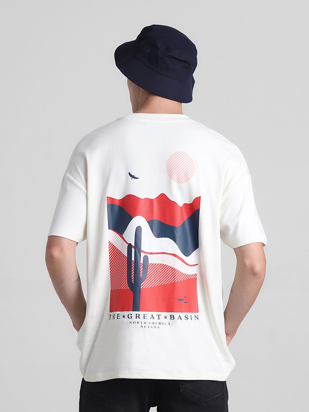 Jack & Jones Pure Cotton Oversized T-shirt deal from myntra
