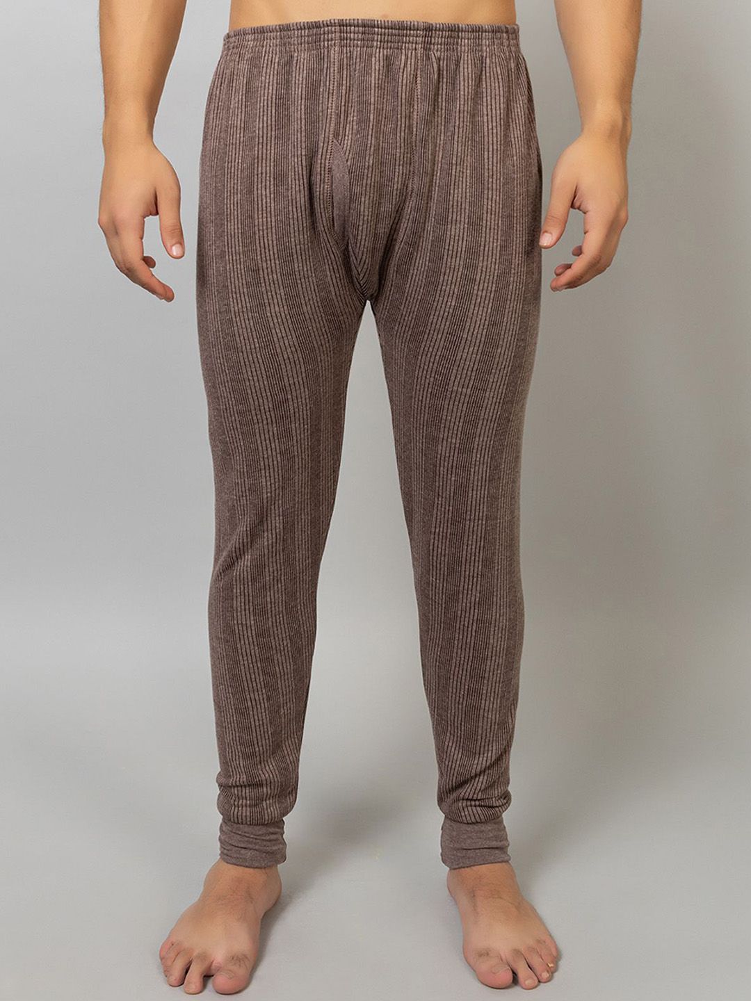 ZEFFIT Men Ribbed Mid-Rise Thermal Bottoms