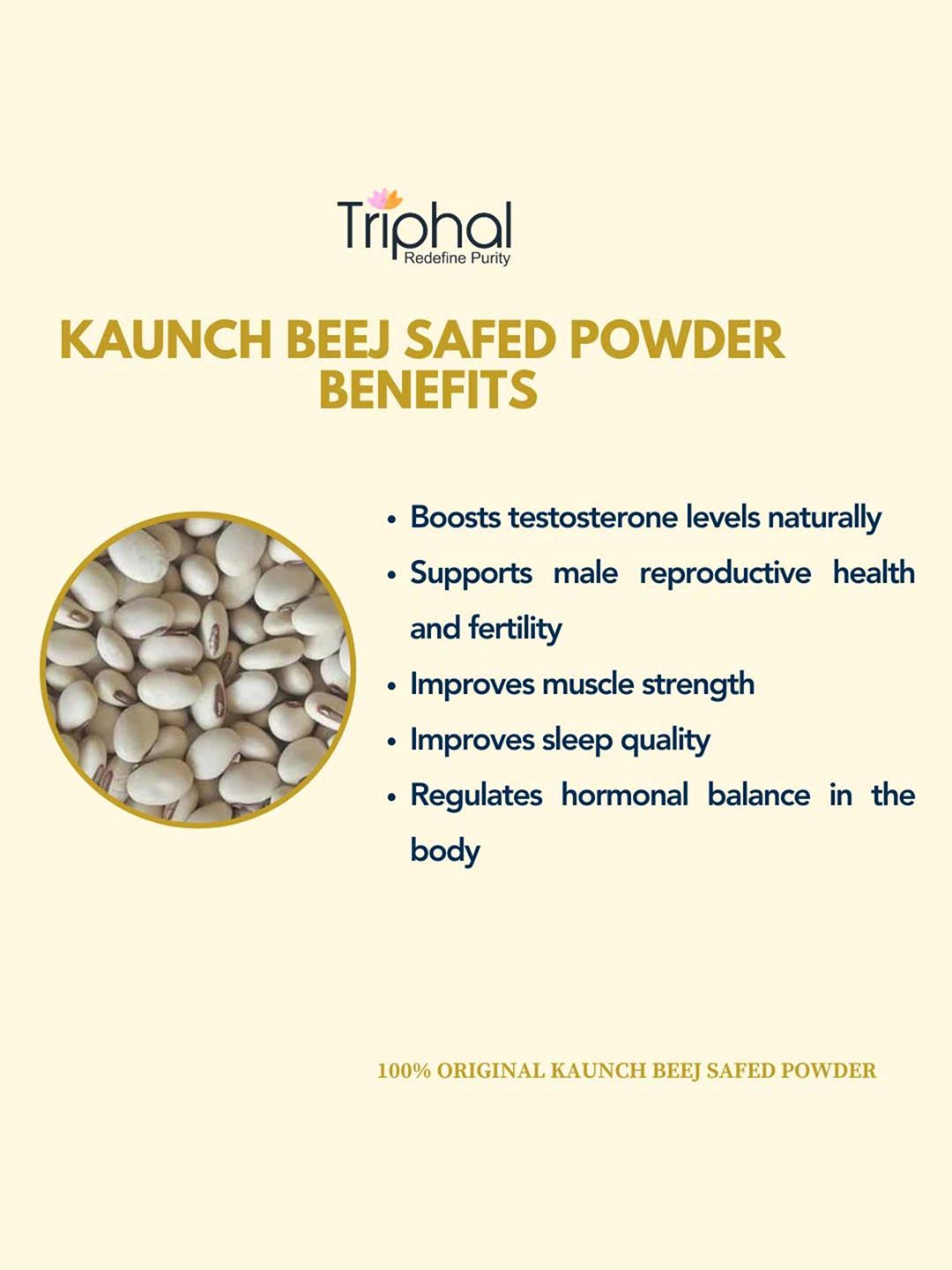 Buy Triphal Safed Kaunch Beej Churna - 200g - Nutrition and
