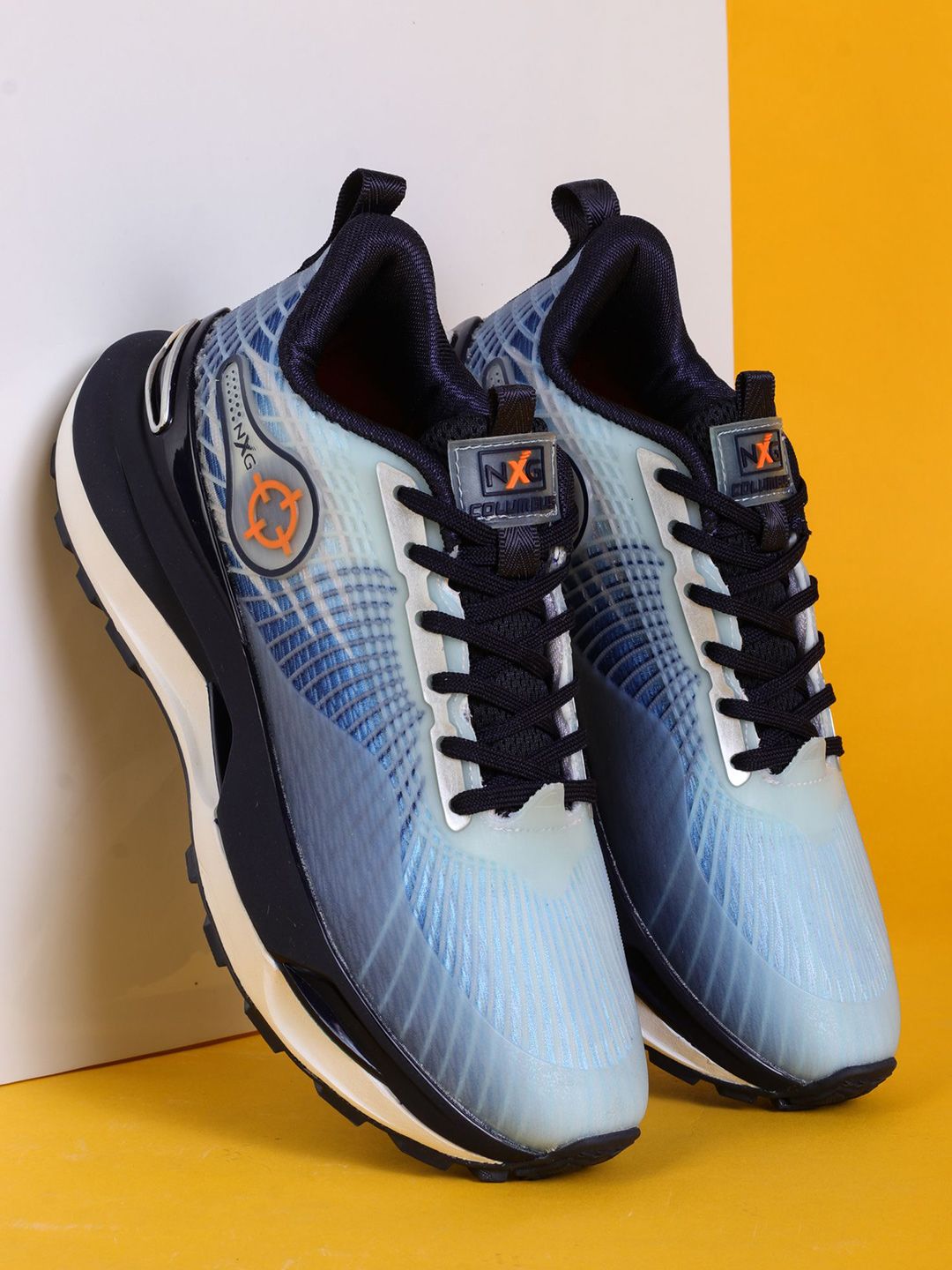 Columbus Men Mesh Memory Foam Running Non-Marking Shoes