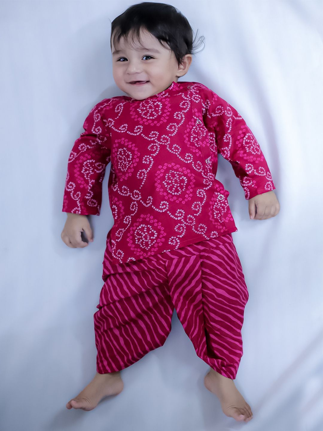 BownBee Boys Printed Kurta & Dhoti Pants