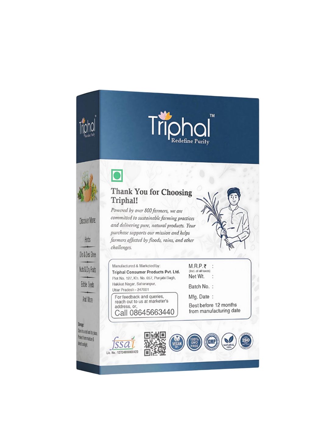 Buy Triphal Safed Kaunch Beej Churna - 200g - Nutrition and