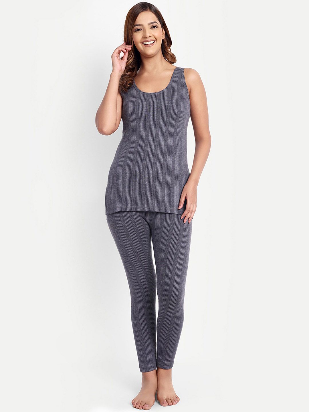 ZEFFIT Women Round Neck Cotton Thermal Set