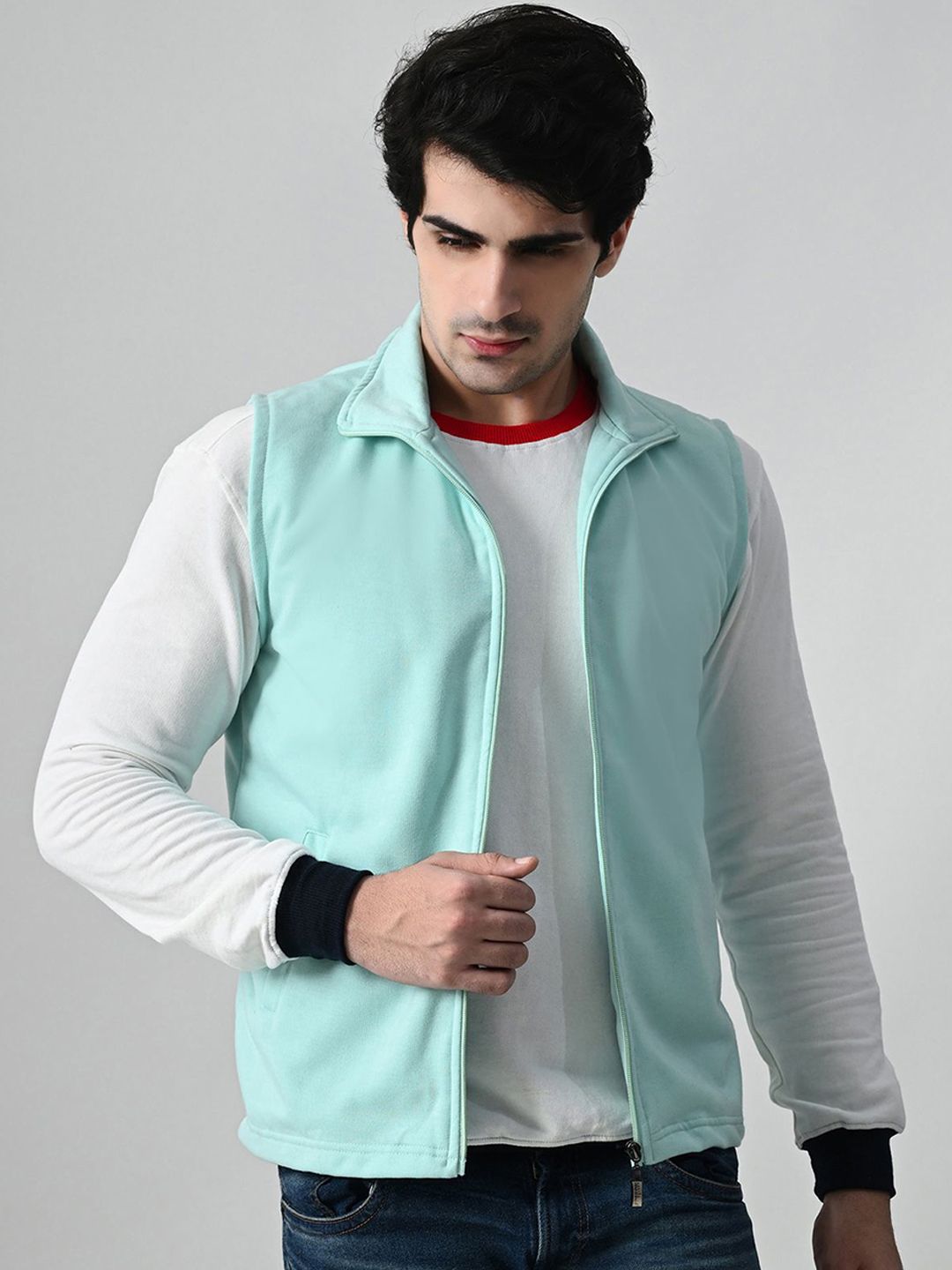 BAESD Men Fleece Lightweight Open Front Jacket