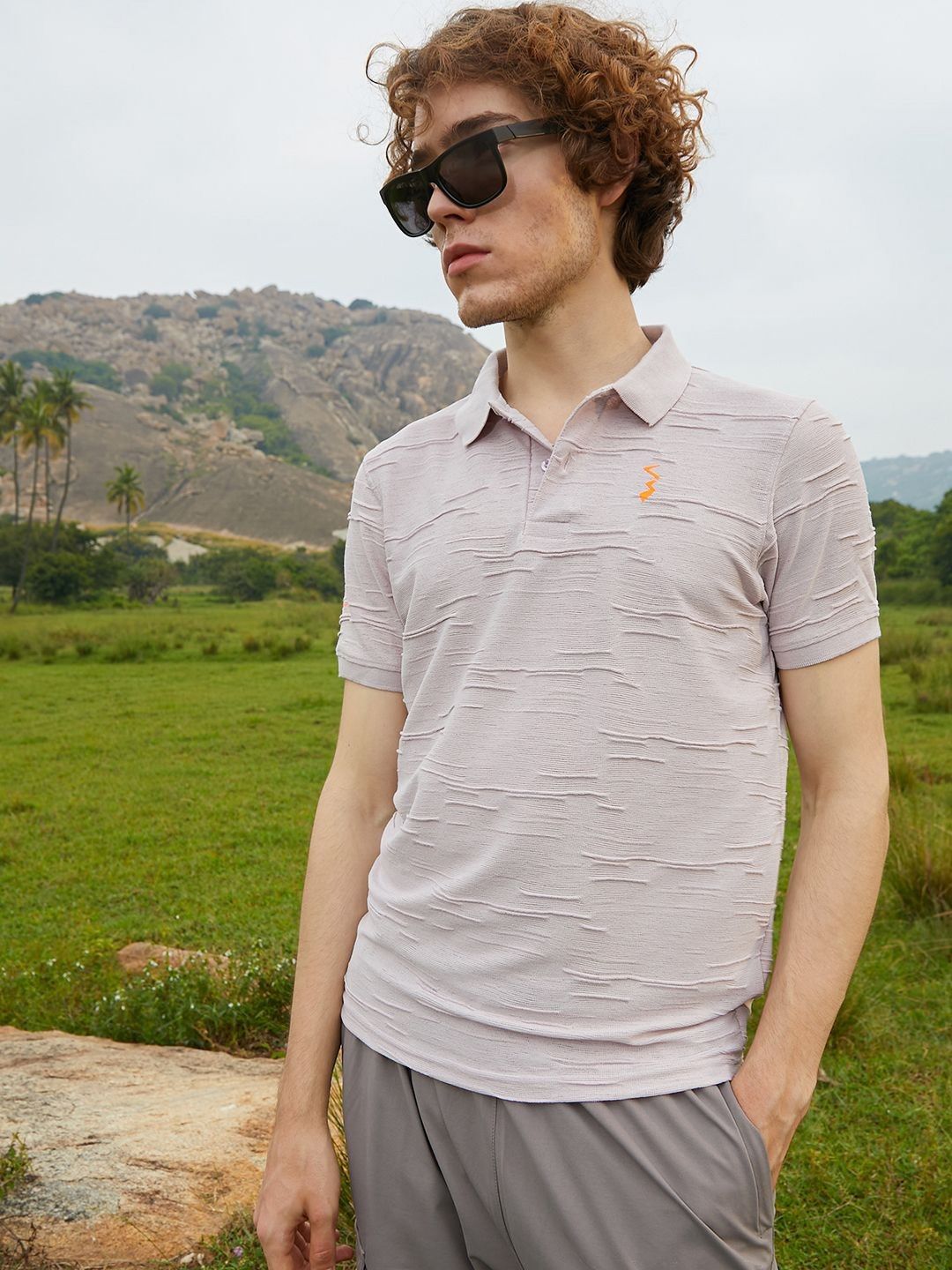 CAHOOT Men Polo Collar Pockets T-shirt