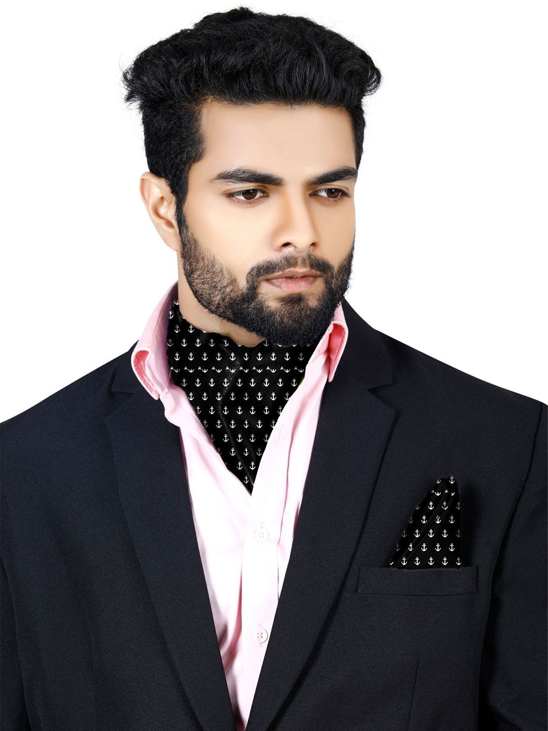 Blacksmith Men Printed Ascot Tie