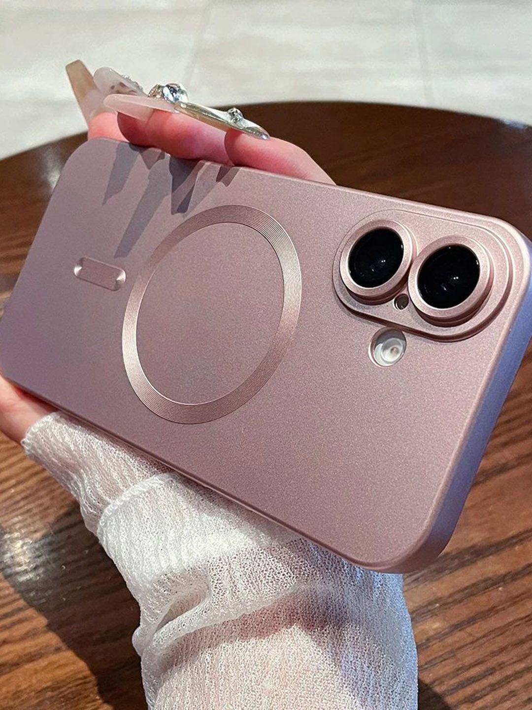 Luxury Kase Solid Printed iPhone 16 Plus Back Case Mobile Accessories