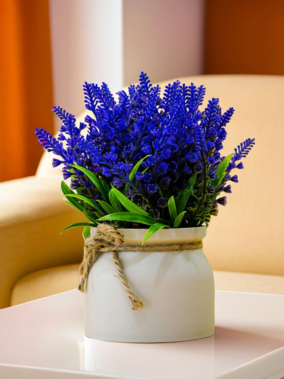 Ekhasa Nostrae by Ekhasa Purple 1 Pieces Lavender Artificial Flower With Pot