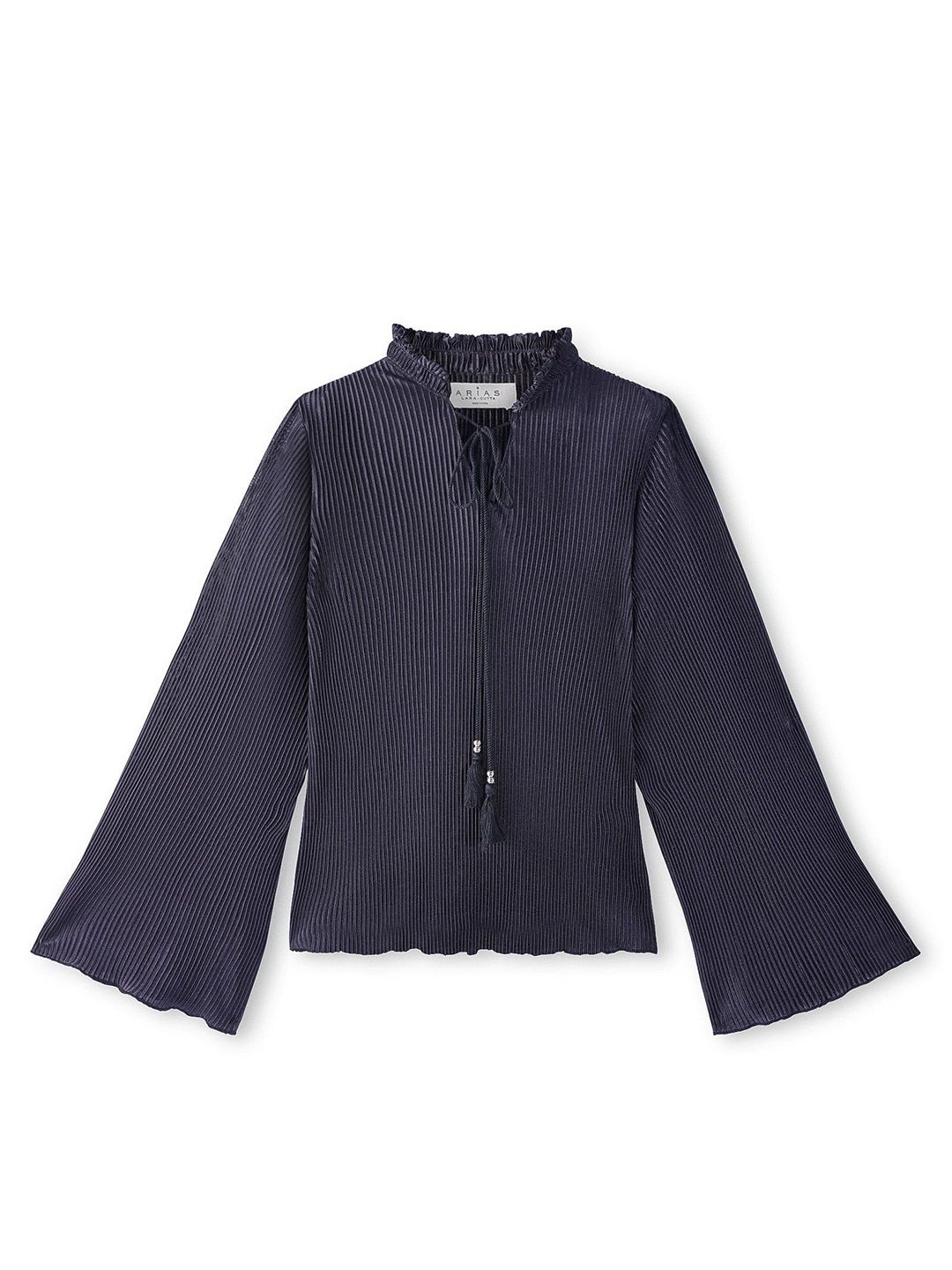 ARIAS By LARA DUTTA Girls Tie-Up Neck Flared Sleeve Top