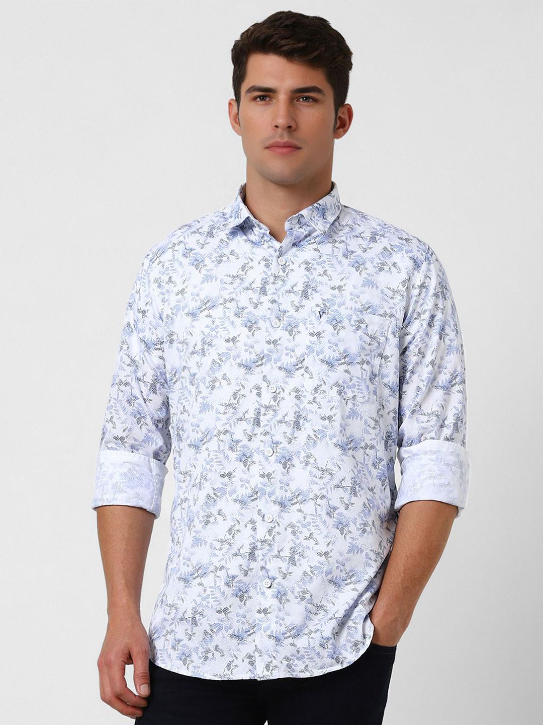VAN HEUSEN DENIM LABS Men Slim Fit Opaque Printed Casual Shirt