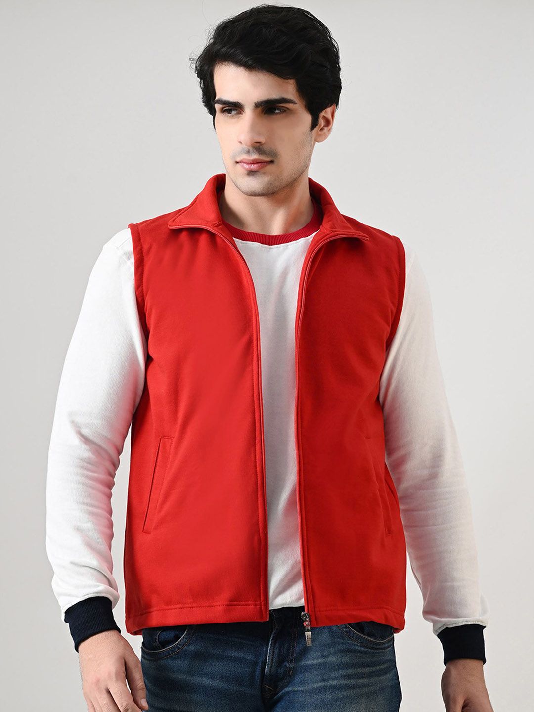BAESD Men Fleece Lightweight Open Front Jacket