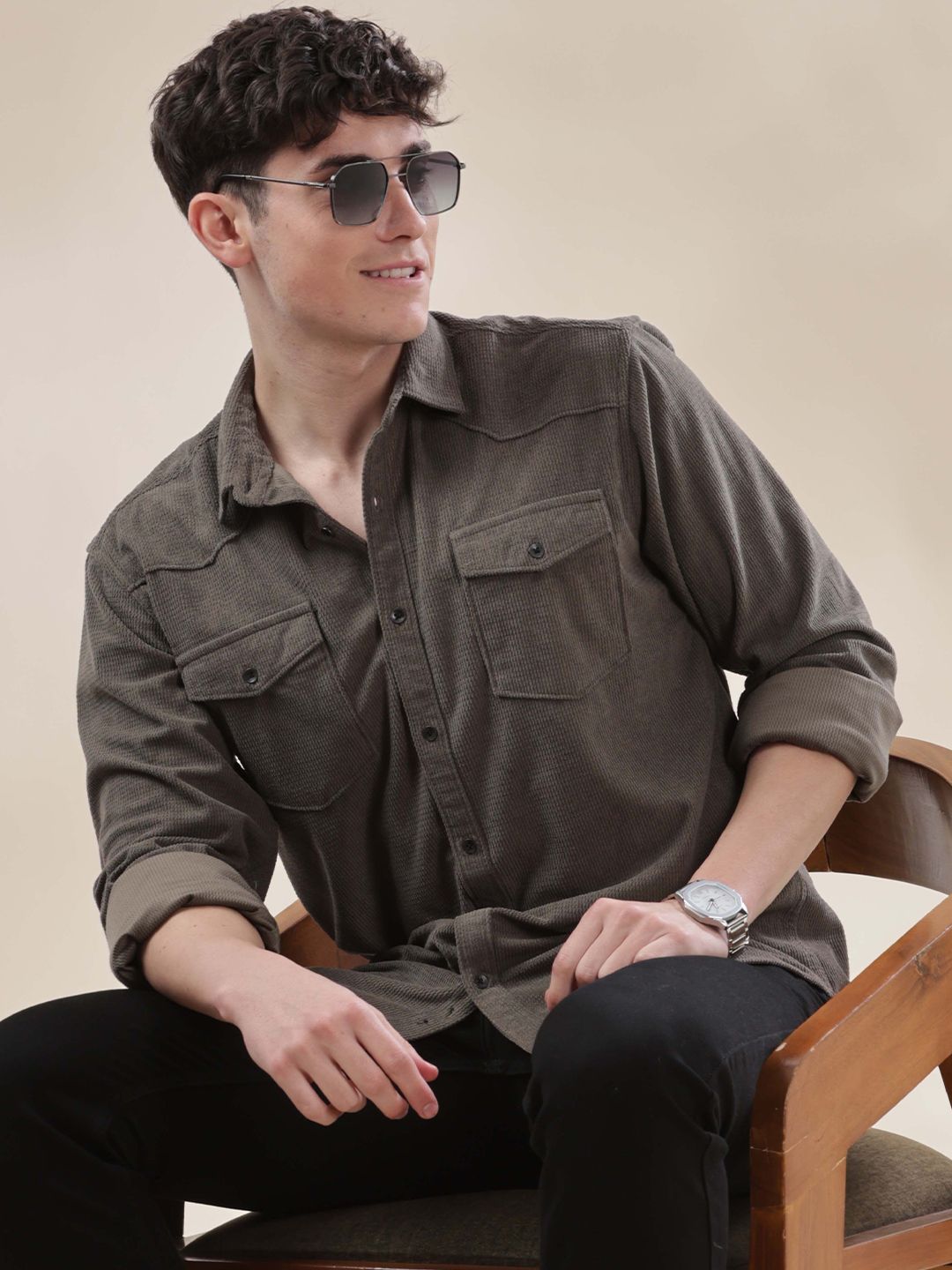 HERE&NOW Men Opaque Casual Shirt