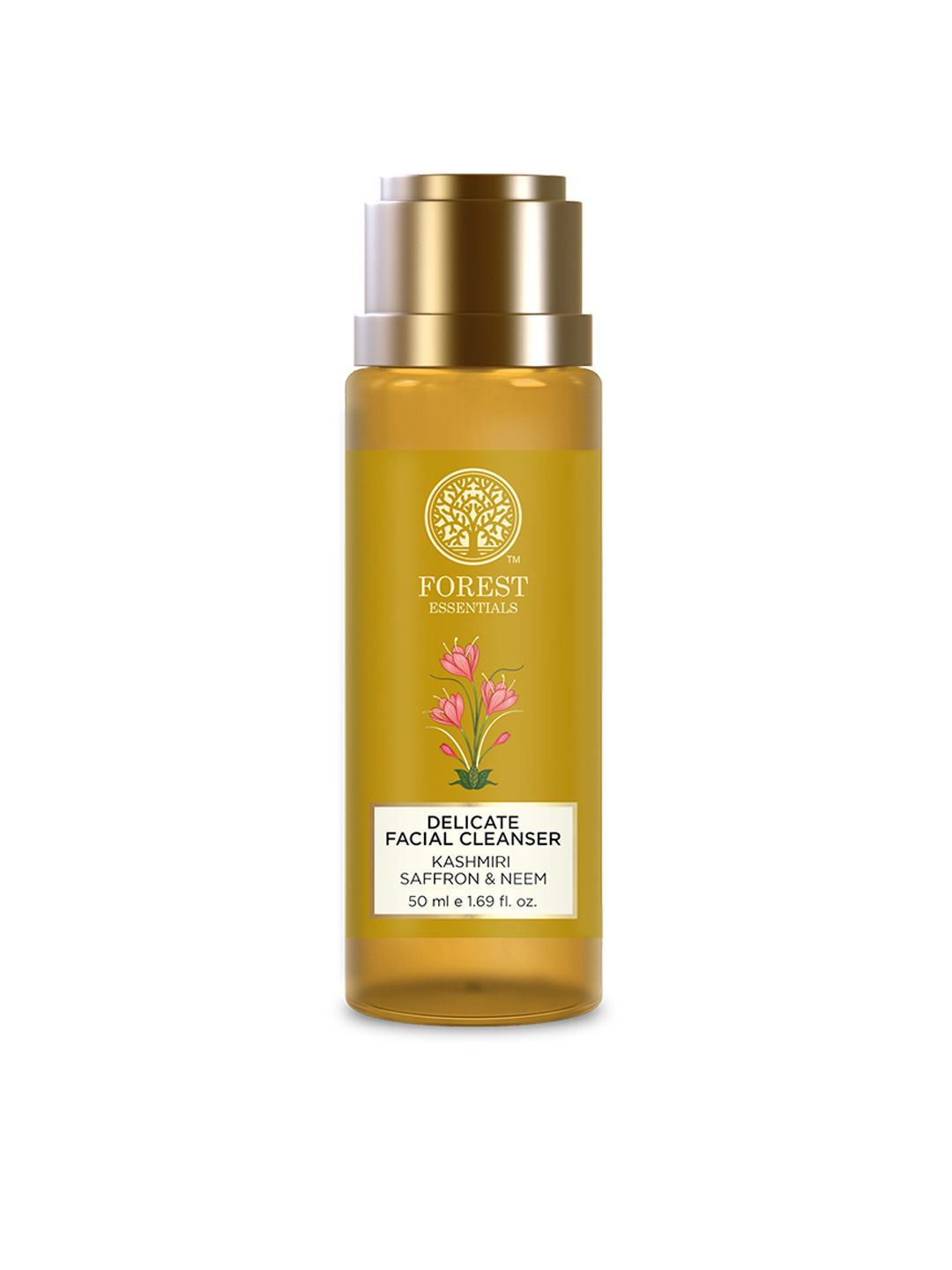 Forest Essentials Travel Size Delicate Facial Cleanser Kashmiri Saffron & Neem - 50ml