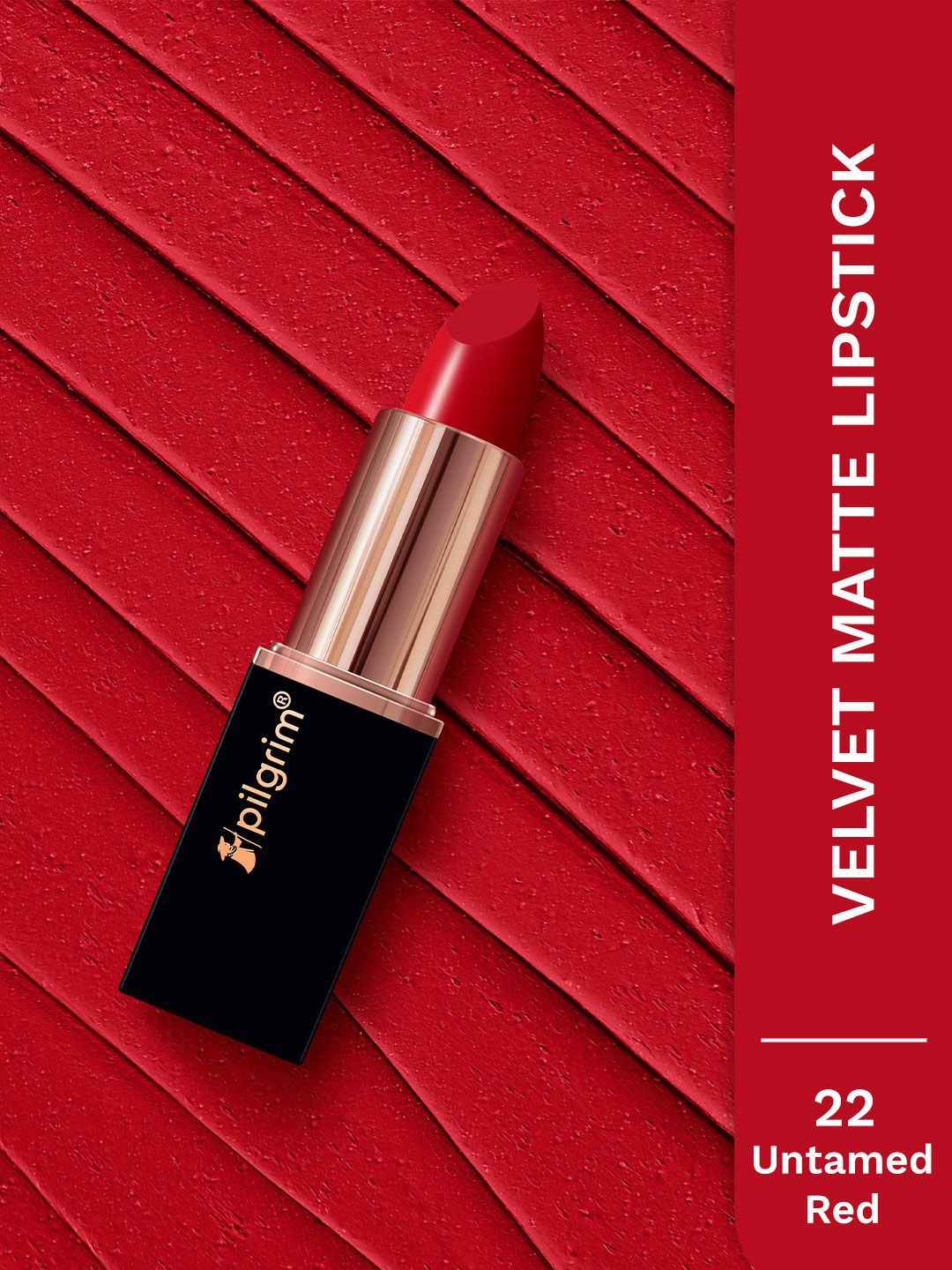 Pilgrim Matte Me Up Transferproof Lipstick with SPF 30 - Untamed Red 22