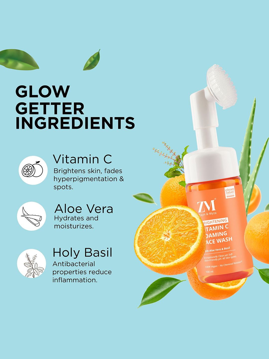 Buy ZM Zayn & Myza Set Of 4 Vitamin C Brightening Face Wash, Serum