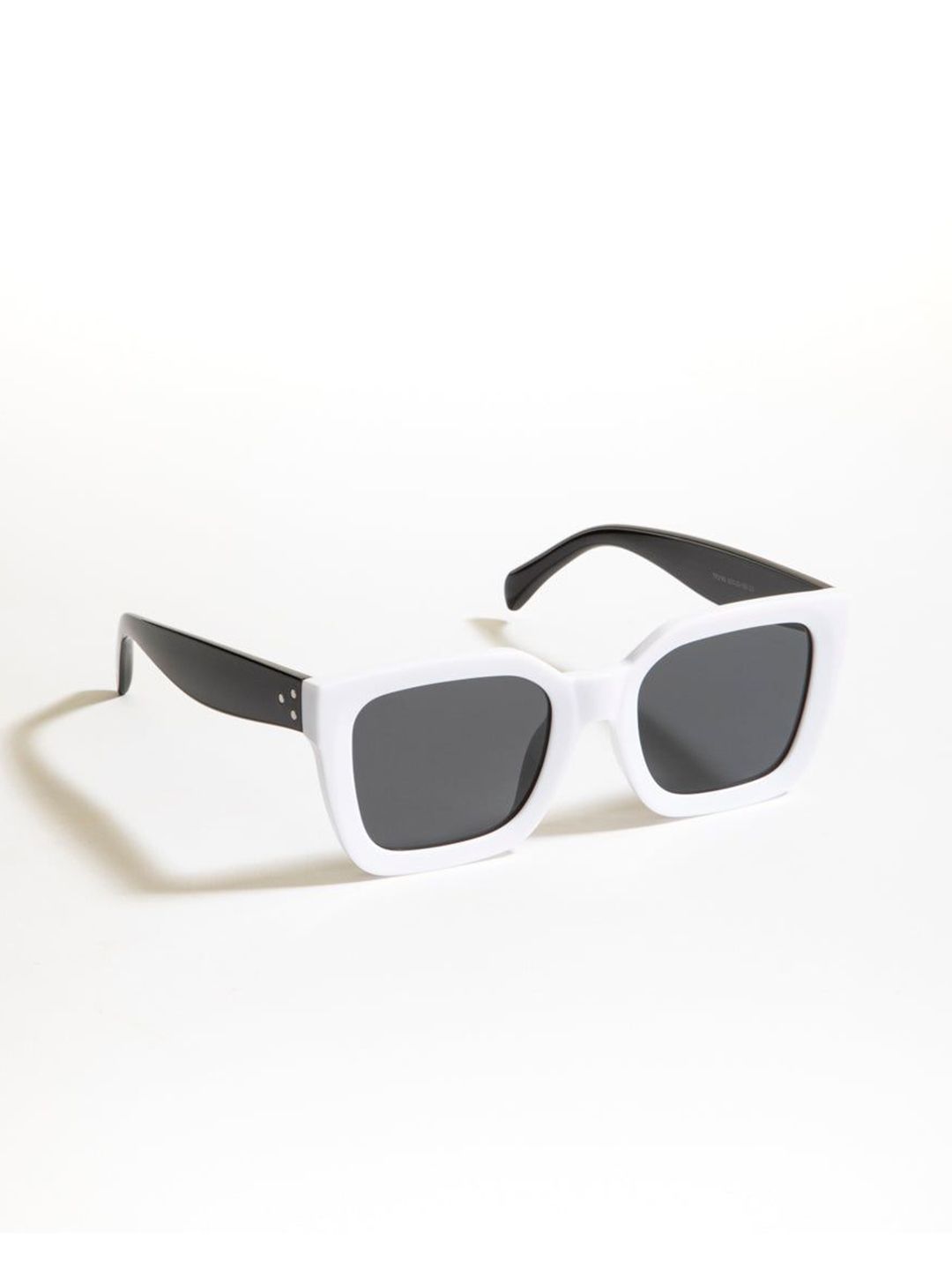 Urban Monkey Unisex Square Sunglasses with UV Protected Lens 2165-C5-white+ black