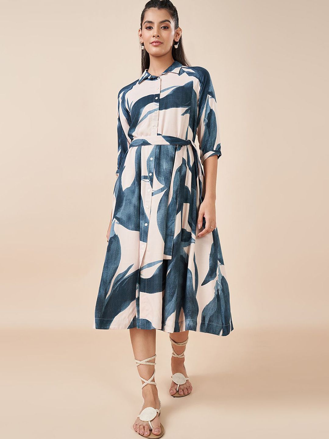 AKKRITI BY PANTALOONS Women Printed Fit & Flare Dress