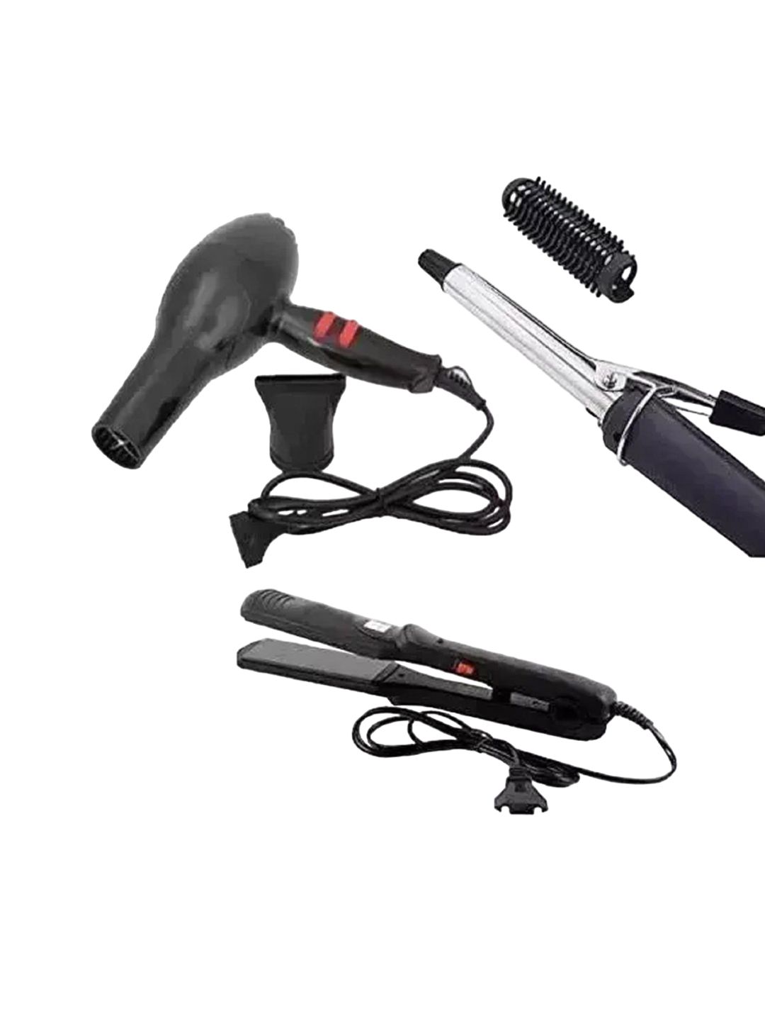 UKSTYLZ 1500 Watts Hair Dryer + Hair Straightener + Hair Curler Combo