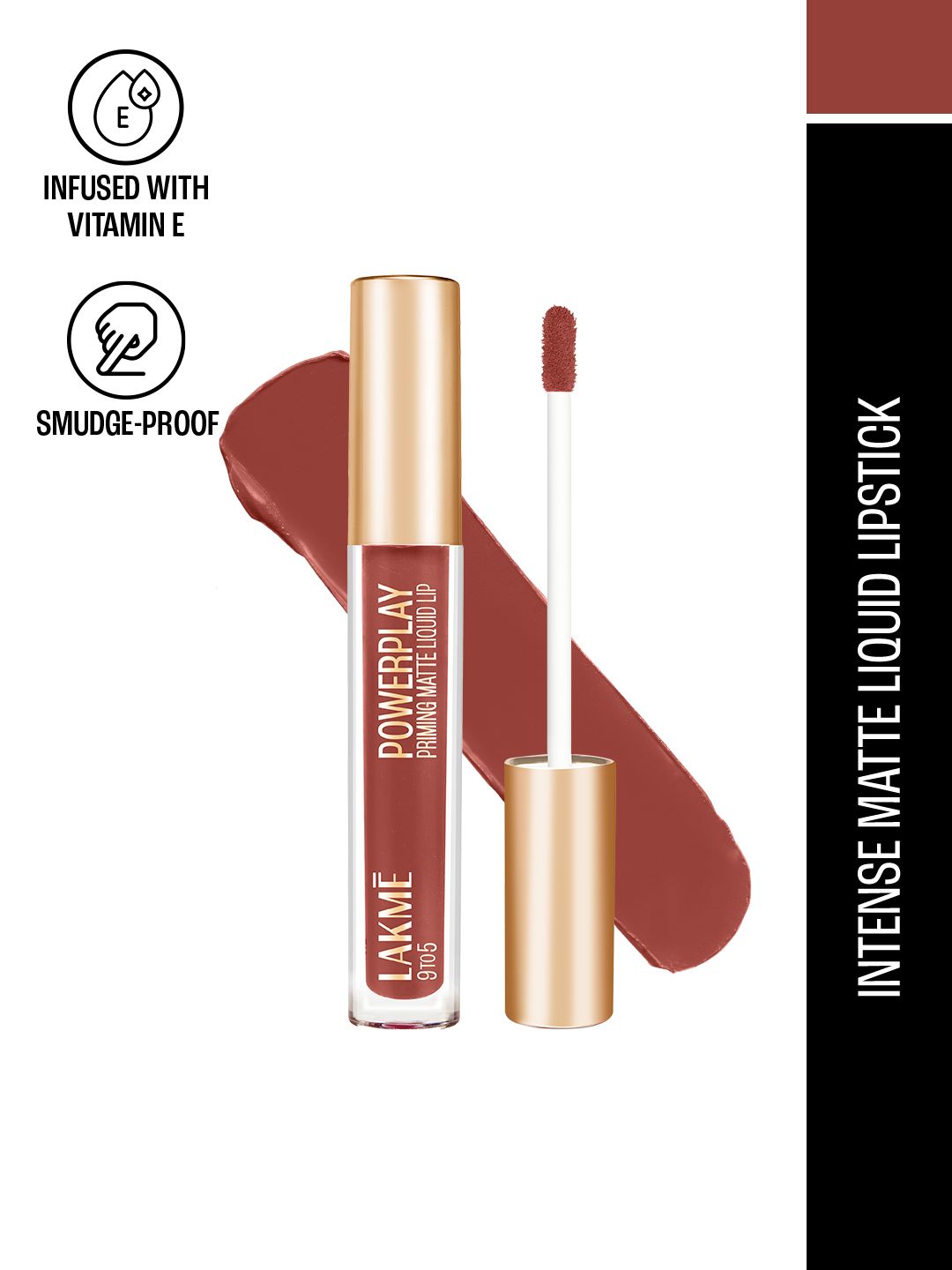 Lakme 9to5 Primer + Matte Liquid Lip Color 4.2 ml - Intense Latte MB2