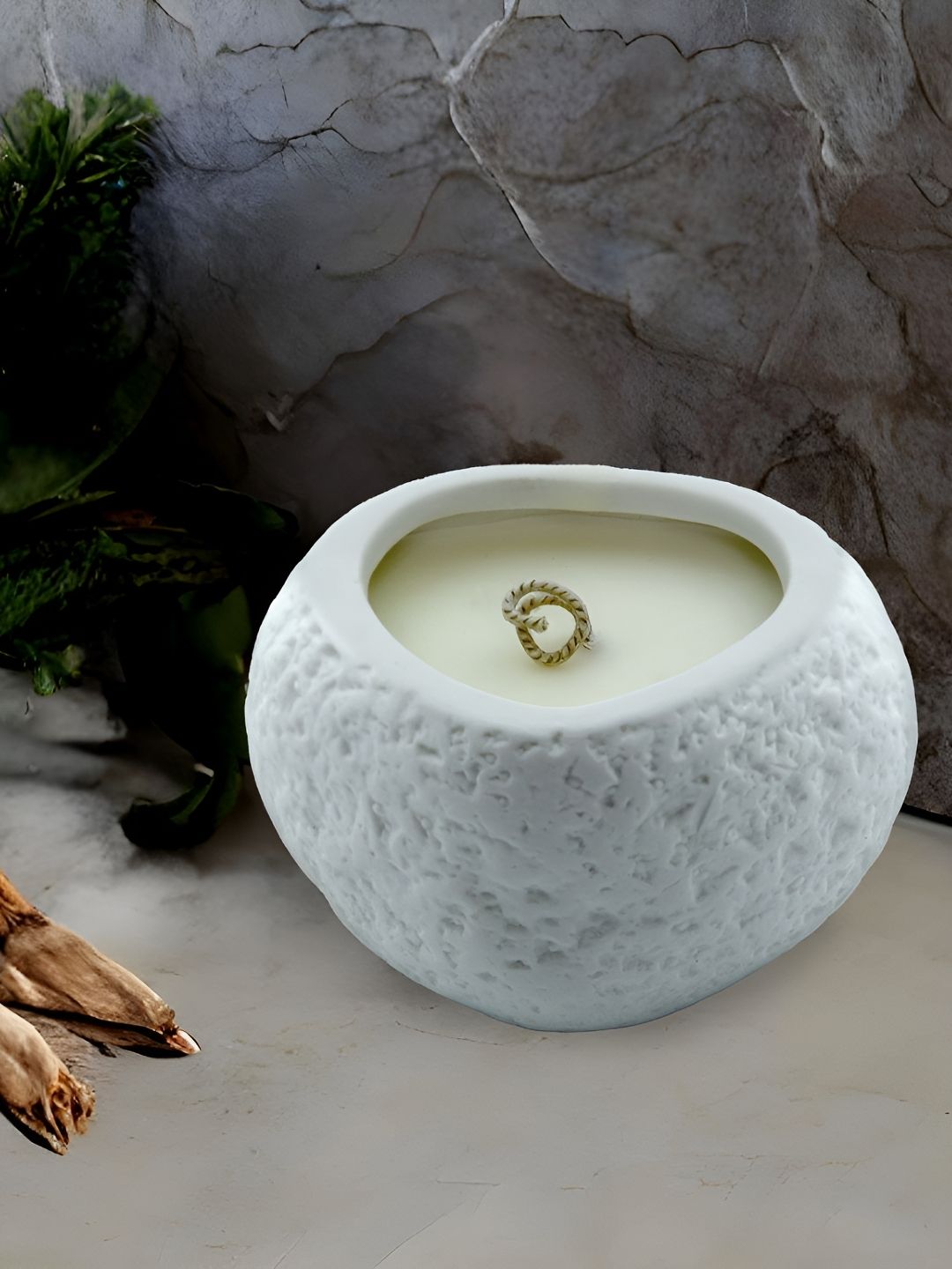 Aura Scented 1 Wick Lemon Tree Abstract Geometric Regular Jar Candles