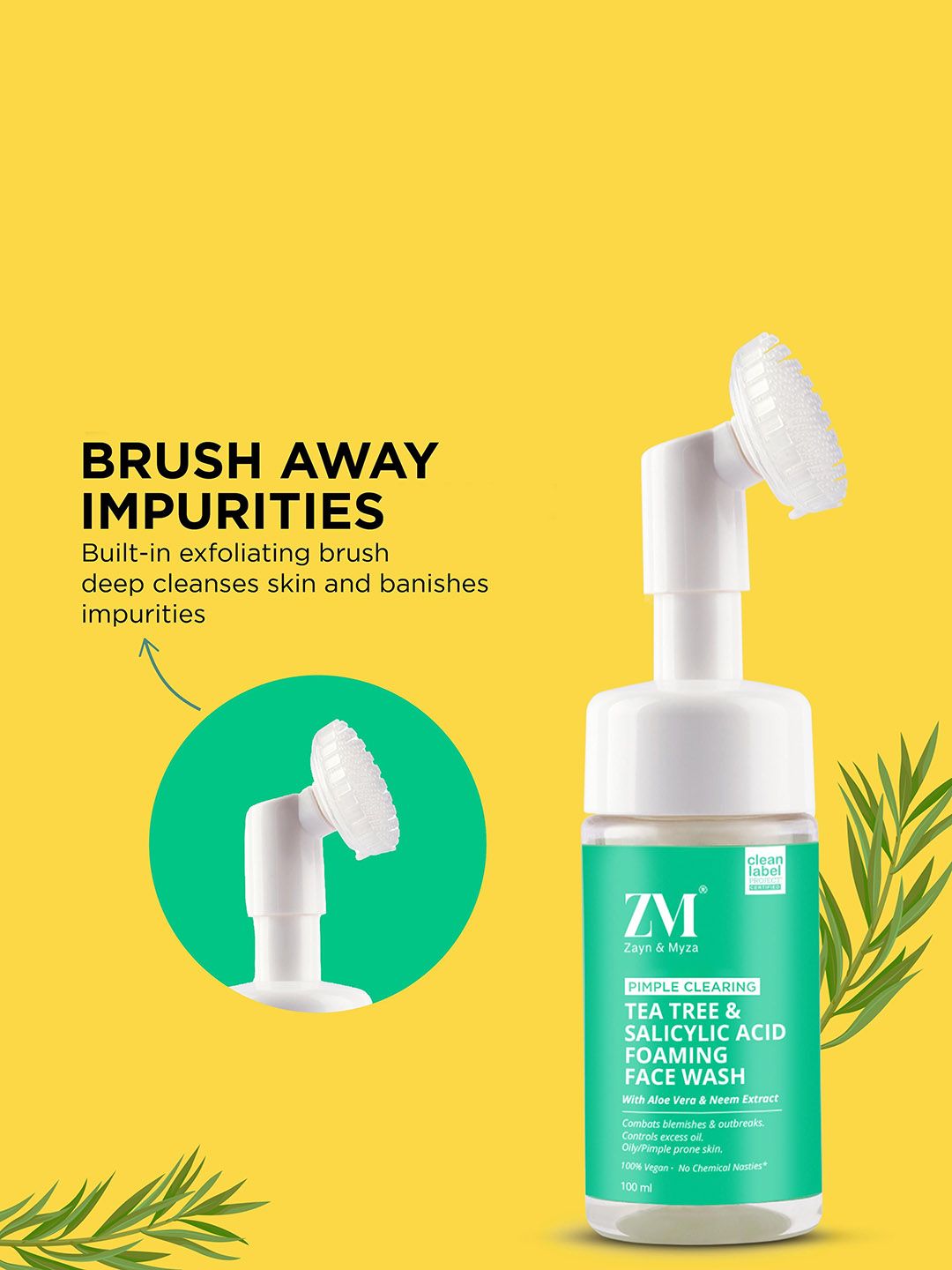 Buy ZM Zayn & Myza Set Of 2 Tea Tree Face Wash- 100 ml & Tea Tree