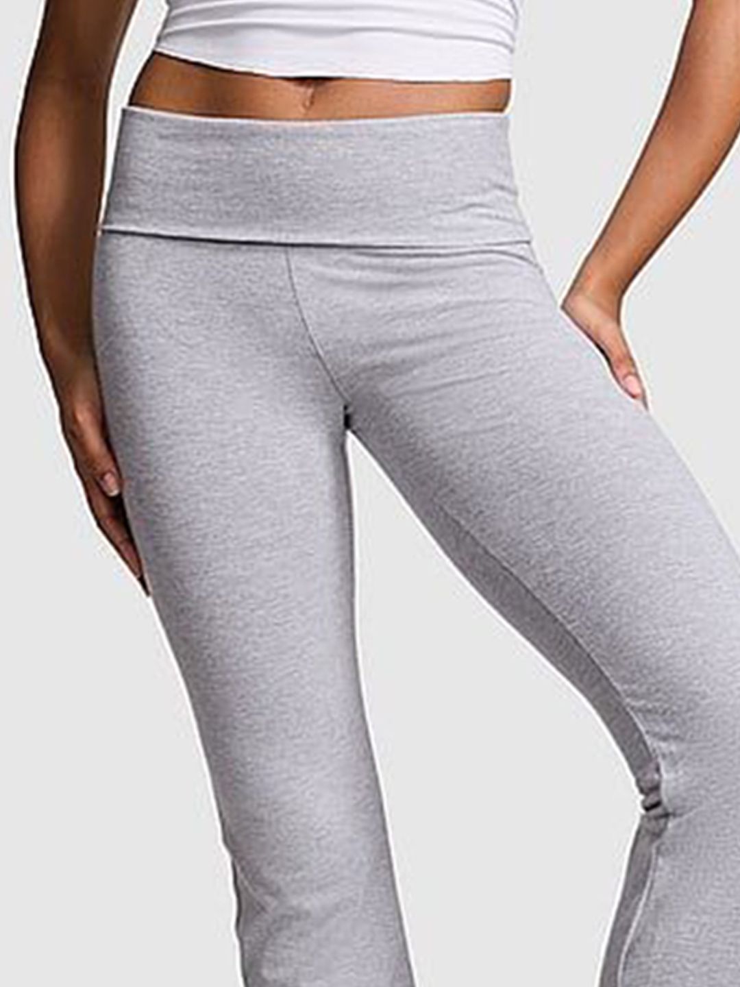 Buy Victoria's Secret PINK All-Day Cotton Foldover Flare Leggings