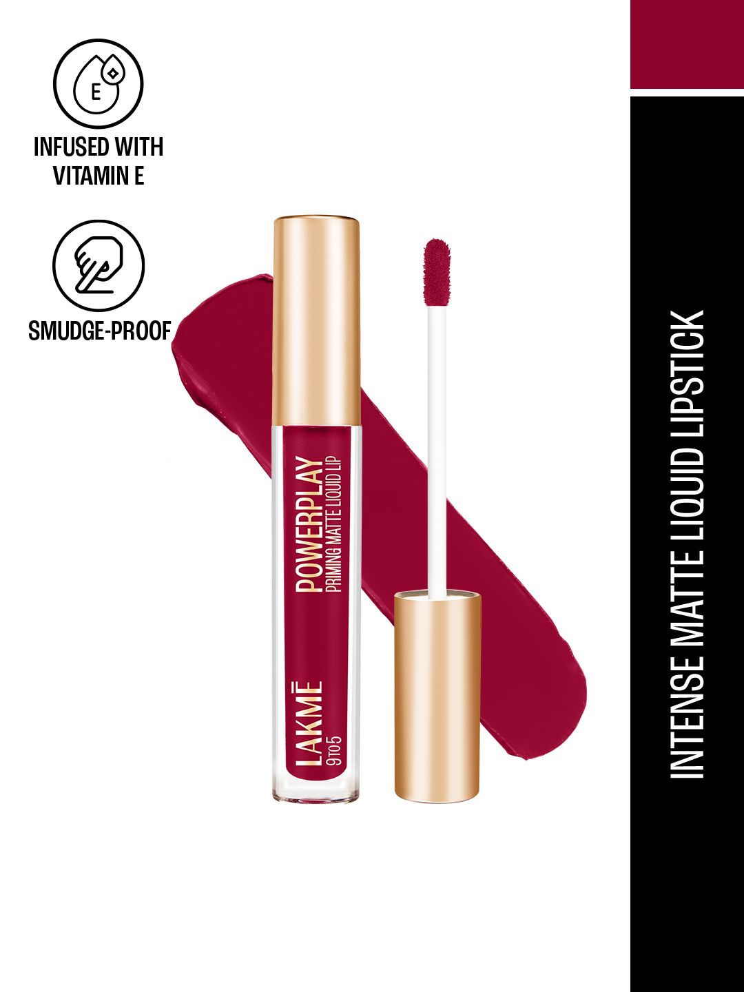 Lakme 9to5 Primer + Matte Liquid Lip Color 4.2 ml - Crisp Wine MM3