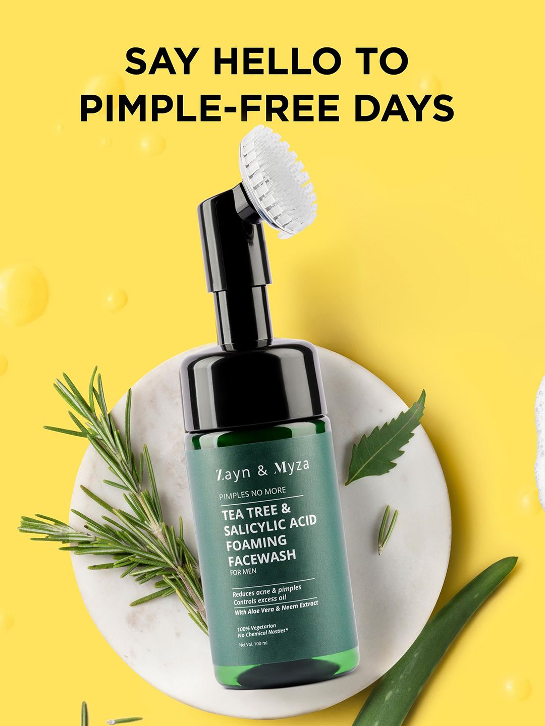 Buy ZM Zayn & Myza Men Tea Tree & Salicylic Acid Foaming Face Wash