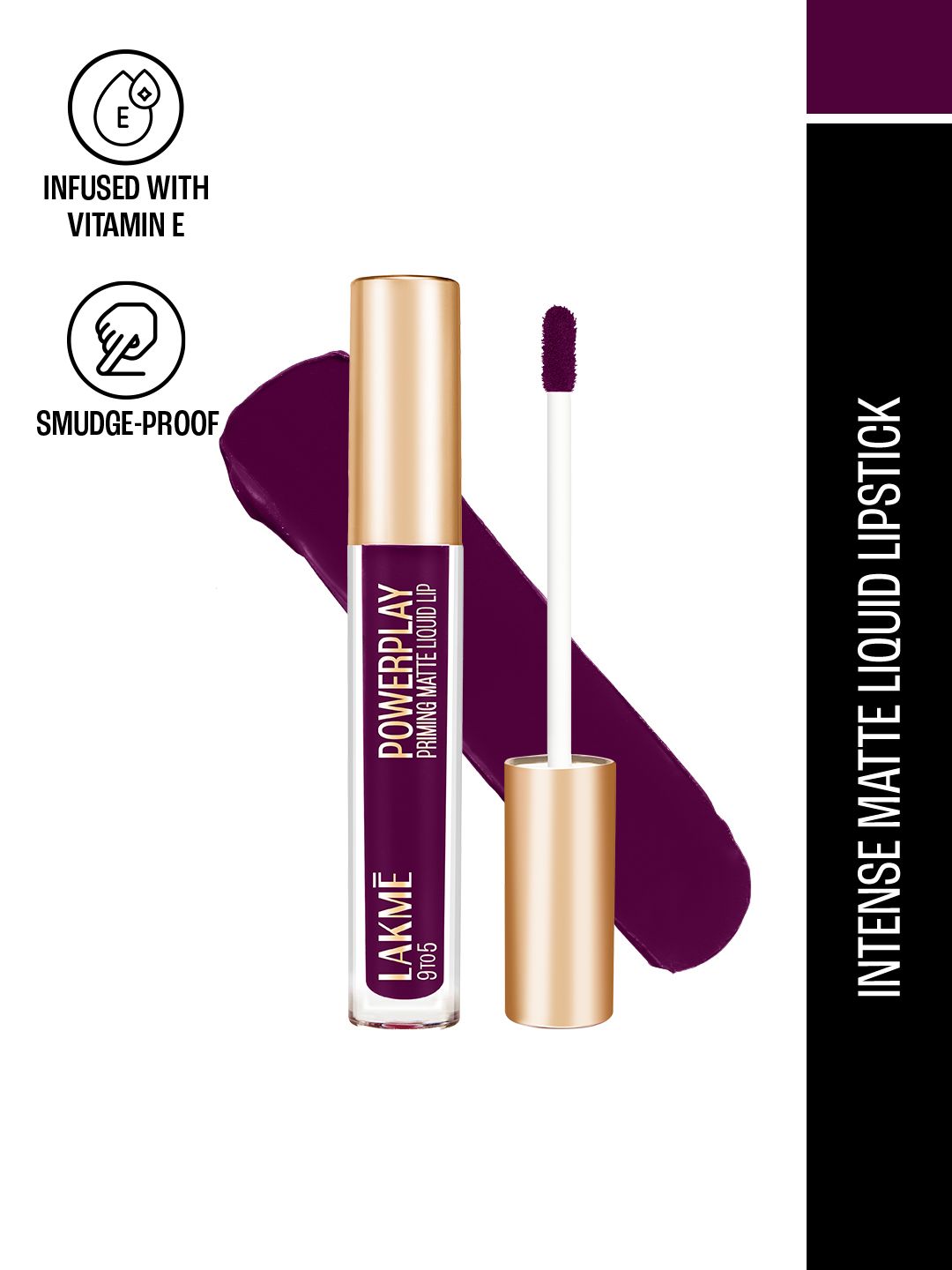 Lakme 9to5 Primer + Matte Liquid Lip Color 4.2 ml - Dynamic Purple MM4