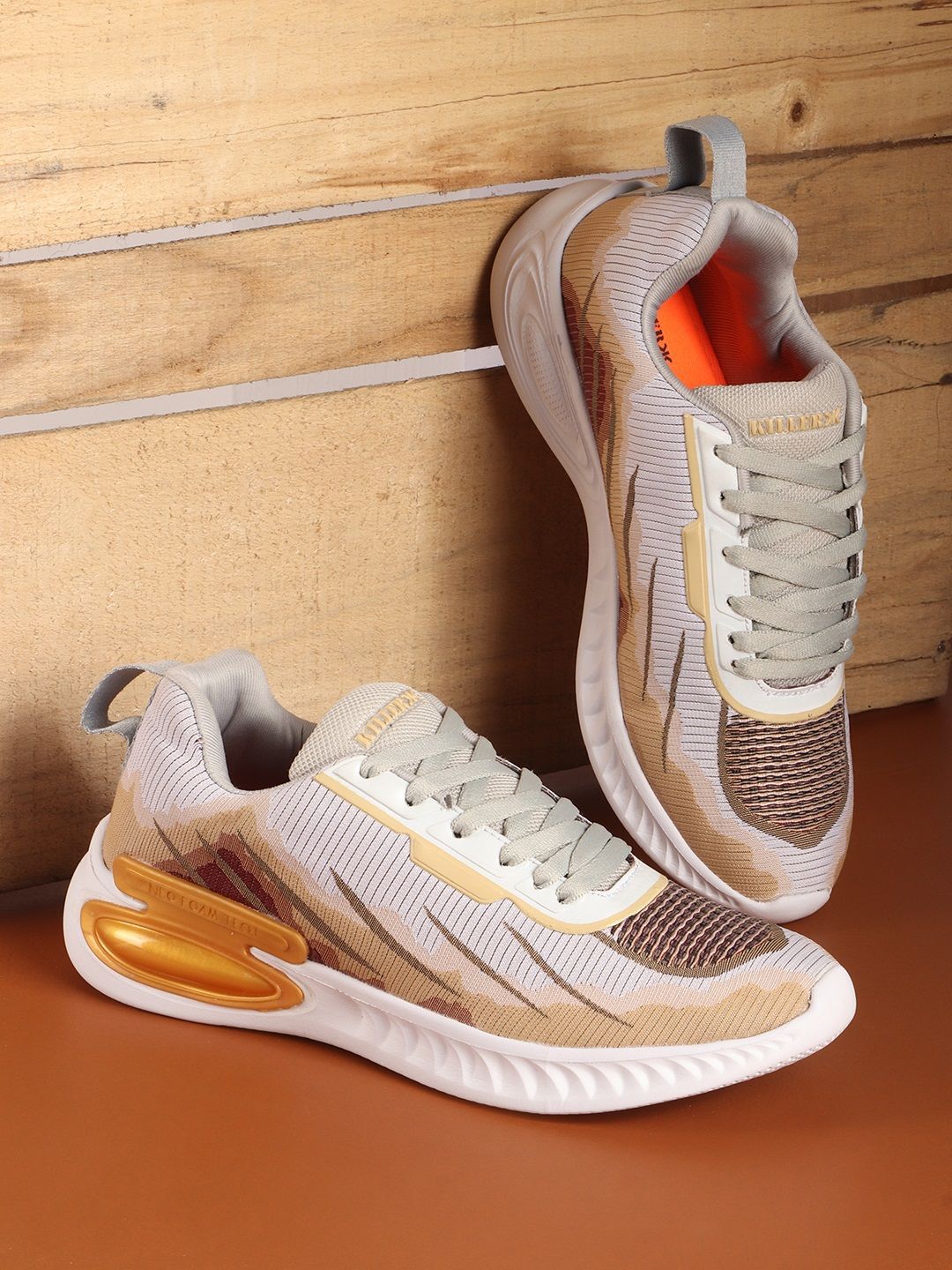 Killer Men Woven Design Flyknit Sneakers