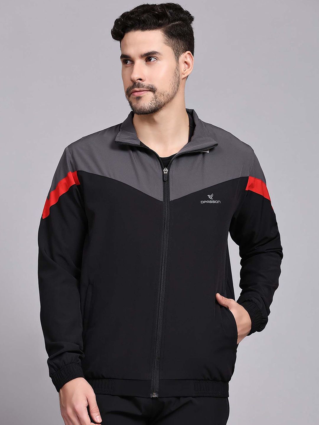 Dpassion Men Colourblocked Lightweight Outdoor Sporty Jacket