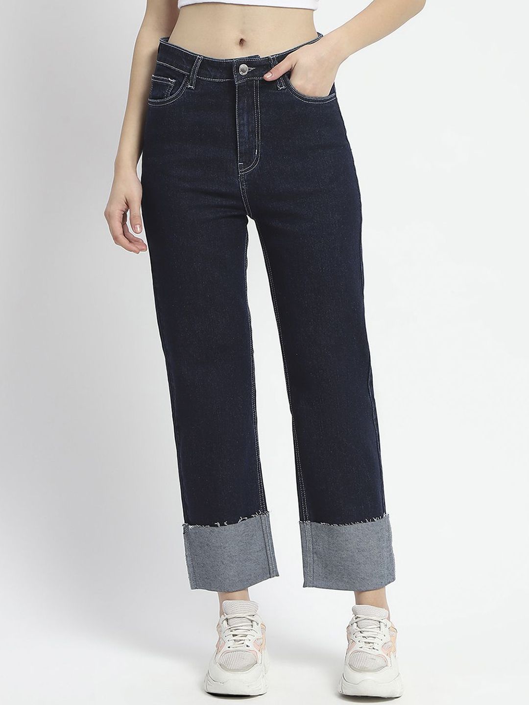 Madame Women Mid-Rise Straight Fit Jeans