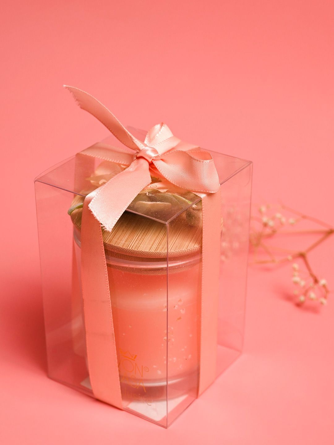 MARKET99 Floral Candle with Matte finish Moroccan Rose Solid Geometric Regular Jar Candles