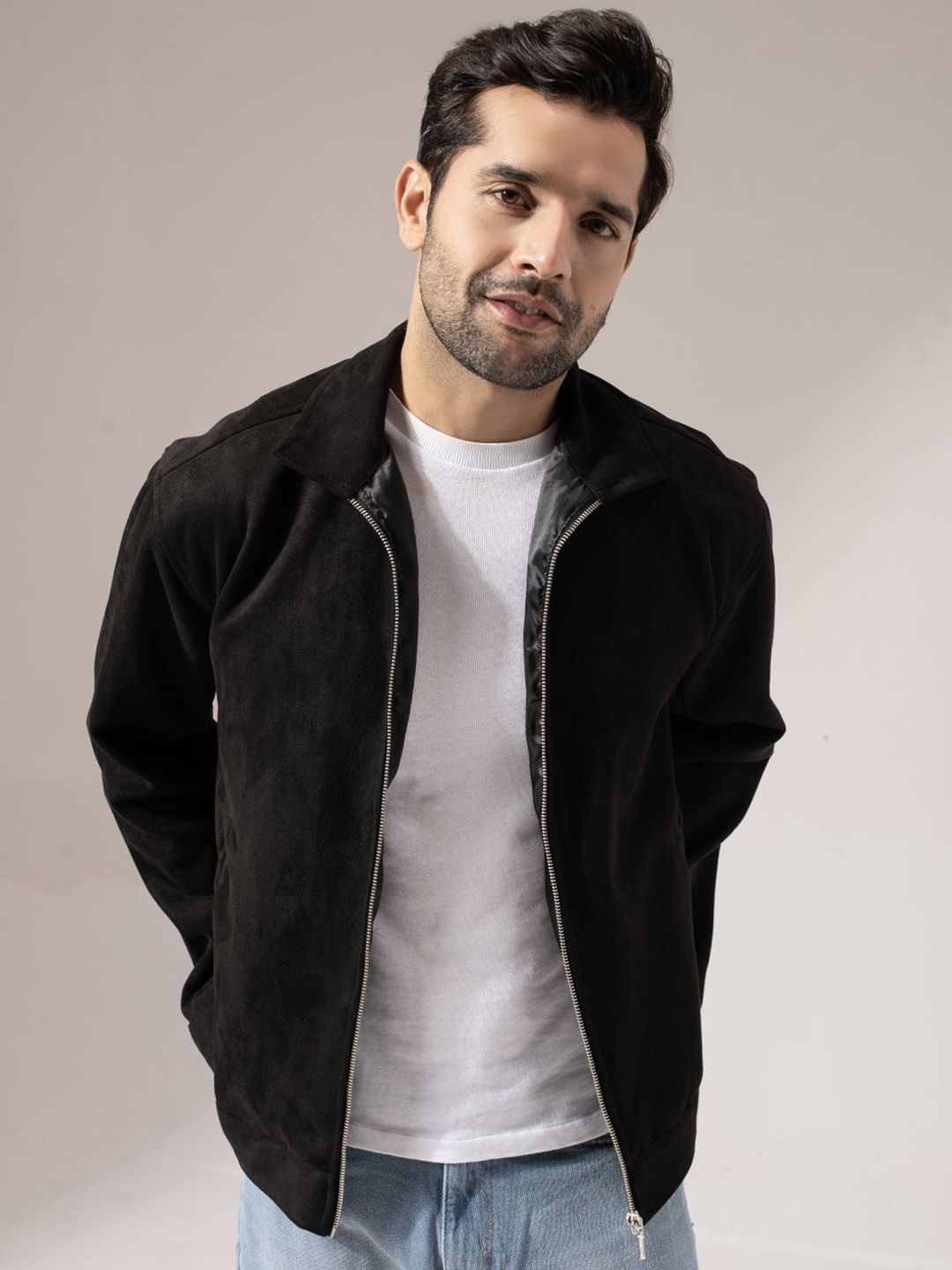 PERCH Men Suede Tailored Jacket