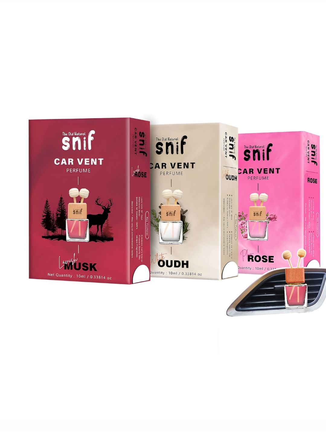 The Old Natural Set Of 3 Long-Lasting Car Freshener - 20 ml