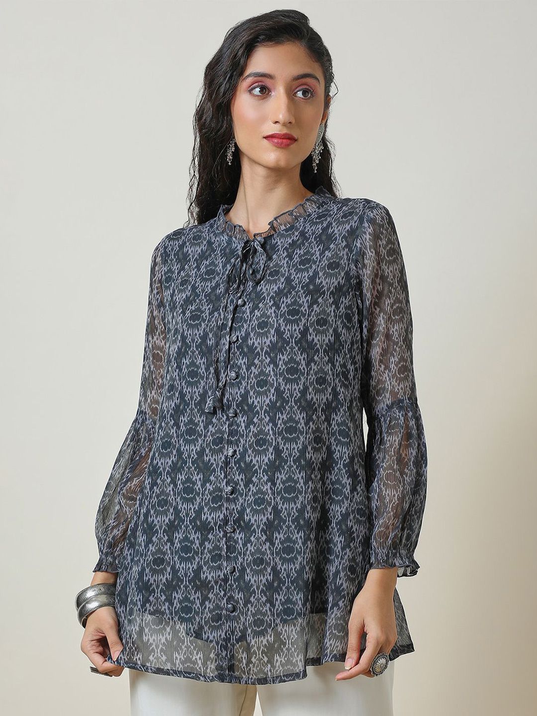 Soch Women Printed Tie-Ups Tunic