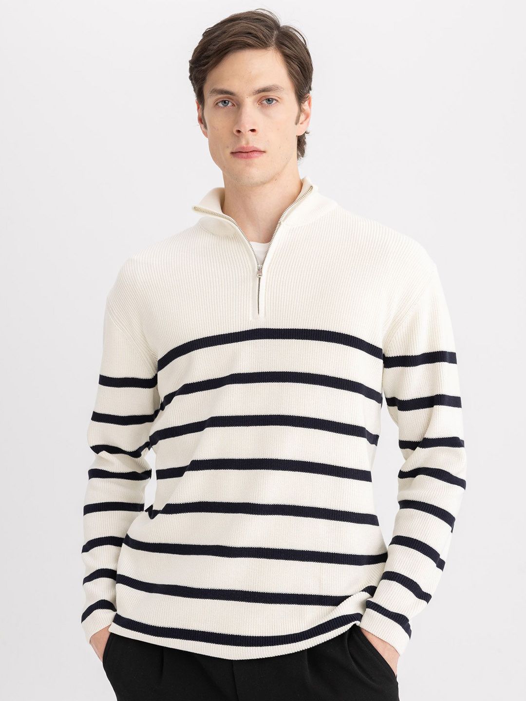 DeFacto Men Striped Pullover Sweaters