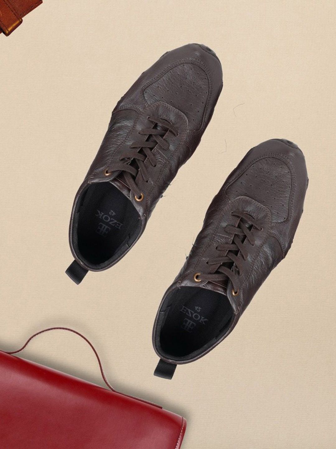 EZOK Men Leather Sneakers